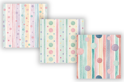 Pastel Abstract Seamless Patterns, Candy Color Stripes Product Image 3