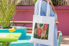 Red Tropical Leaves Abstract Embroidery Design Product Image 5