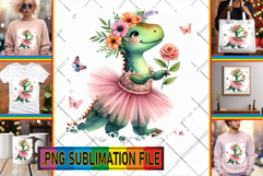 Dazzling TSHIRT Sublimation PNG, Dino Product Image 1