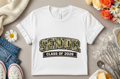 Senior 2026 Png, Camo Class of 2026 Shirt Design, Retro Product Image 1