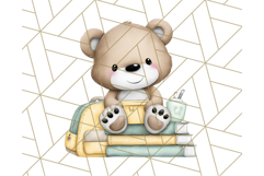 Cute Back to School Animals PNG Clipart with Books &amp; Bags Product Image 5