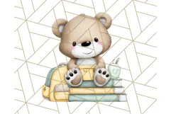 Cute Back to School Animals PNG Clipart with Books & Bags Product Image 5