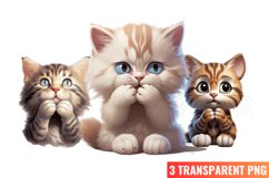 Sad Cats Sublimation Clipart, Sad Cats Sublimation Product Image 1