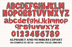 Valentine Alphabet Clip Art, valentines day letters doodle Product Image 5