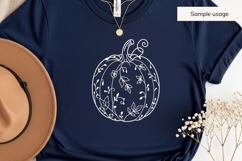 Hand Drawn Floral Pattern Pumpkin SVG Product Image 5