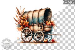 Fall Wagon Garden Sublimation - Fall Clipart PNG Design Product Image 1