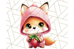 Strawberry Fruit PNG Clipart, Adorable Kawaii Characters Png Product Image 5