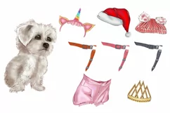 Christmas Animals Clipart, Christmas Clipart Sublimation png Product Image 4