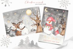 Christmas animals watercolor Product Image 5