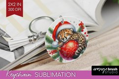 Christmas Animals Keychain PNG - Cute Christmas Keychain Product Image 1