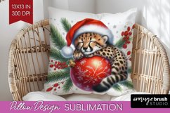 Christmas Animals Pillow Sublimation - Cute Christmas Pillow Product Image 1