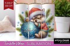 Christmas Animals Tumbler Wrap - Cute Christmas Tumbler PNG Product Image 1