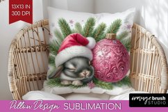 Christmas Animals Pillow Sublimation - Cute Christmas Pillow Product Image 1