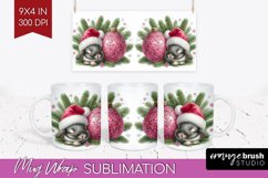 Christmas Animals Mug Wrap - Cute Christmas Mug PNG Product Image 1