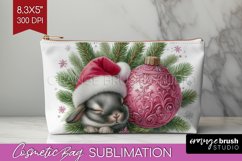 Christmas Animals Cosmetic Bag - Cute Christmas Makeup Bag Product Image 1