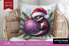 Christmas Animals Pillow Sublimation - Cute Christmas Pillow Product Image 1