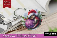 Christmas Animals Keychain PNG - Cute Christmas Keychain Product Image 1