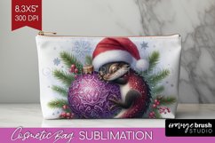Christmas Animals Cosmetic Bag - Cute Christmas Makeup Bag Product Image 1