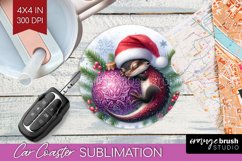 Christmas Animals Car Coaster - Cute Christmas Coaster PNG Product Image 1