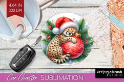 Christmas Animals Car Coaster - Cute Christmas Coaster PNG Product Image 1