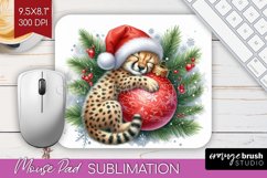 Christmas Animals Mouse Pad Sublimation - Cute Christmas PNG Product Image 1