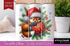 Christmas Animals Tumbler Wrap - Cute Christmas Tumbler PNG Product Image 1