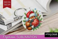 Christmas Animals Keychain PNG - Cute Christmas Keychain Product Image 1