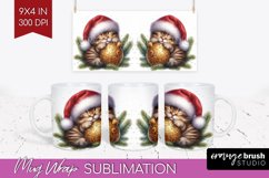 Christmas Animals Mug Wrap - Cute Christmas Mug PNG Product Image 1