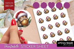 Christmas Animals Round Sticker - Cute Christmas Printable Product Image 1