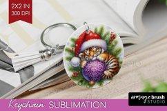 Christmas Animals Keychain PNG - Cute Christmas Keychain Product Image 1