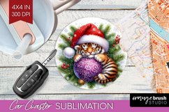 Christmas Animals Car Coaster - Cute Christmas Coaster PNG Product Image 1