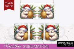 Christmas Animals Mug Wrap - Cute Christmas Mug PNG Product Image 1