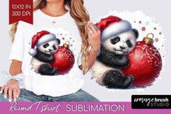 Christmas Animals Round Tshirt Background - Cute Christmas Product Image 1