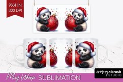 Christmas Animals Mug Wrap - Cute Christmas Mug PNG Product Image 1