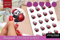 Christmas Animals Round Sticker - Cute Christmas Printable Product Image 1