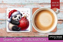 Christmas Animals Square Coaster - Cute Christmas Coaster Product Image 1