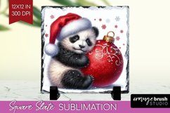 Christmas Animals Slate PNG - Cute Christmas Square Slate Product Image 1
