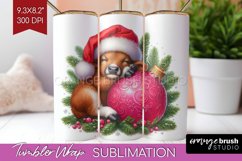 Christmas Animals Tumbler Wrap - Cute Christmas Tumbler PNG Product Image 1