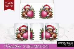 Christmas Animals Mug Wrap - Cute Christmas Mug PNG Product Image 1