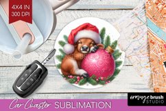 Christmas Animals Car Coaster - Cute Christmas Coaster PNG Product Image 1
