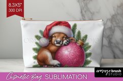Christmas Animals Cosmetic Bag - Cute Christmas Makeup Bag Product Image 1
