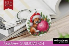 Christmas Animals Keychain PNG - Cute Christmas Keychain Product Image 1