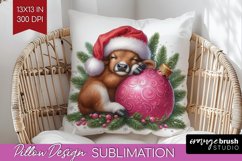 Christmas Animals Pillow Sublimation - Cute Christmas Pillow Product Image 1