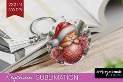 Christmas Animals Keychain PNG - Cute Christmas Keychain Product Image 1