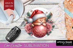 Christmas Animals Car Coaster - Cute Christmas Coaster PNG Product Image 1