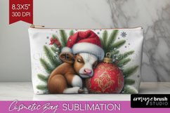 Christmas Animals Cosmetic Bag - Cute Christmas Makeup Bag Product Image 1