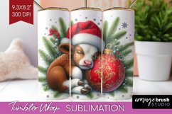 Christmas Animals Tumbler Wrap - Cute Christmas Tumbler PNG Product Image 1