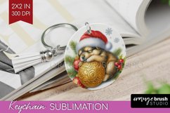 Christmas Animals Keychain PNG - Cute Christmas Keychain Product Image 1