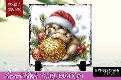 Christmas Animals Slate PNG - Cute Christmas Square Slate Product Image 1