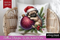 Christmas Animals Pillow Sublimation - Cute Christmas Pillow Product Image 1